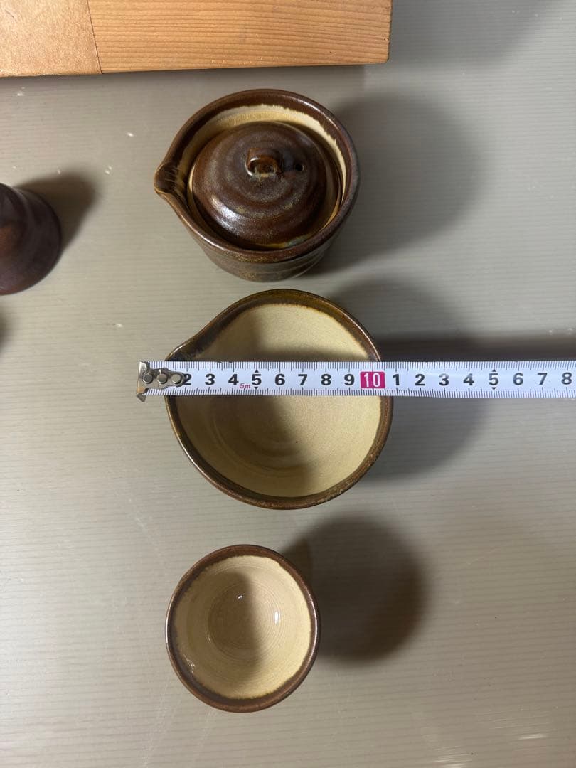 2425 有田焼　肥前唐津　茶器セット　宝瓶1客　湯冷し1客　湯呑5客　未使用