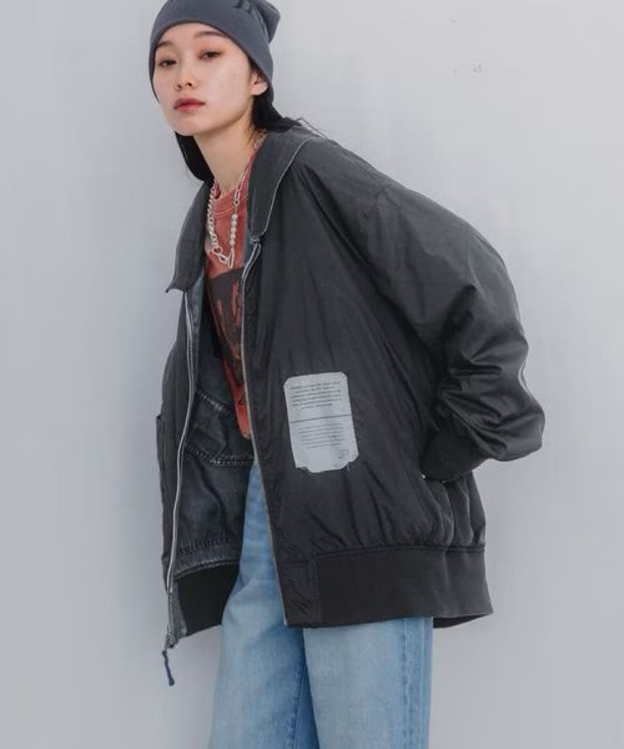 美品 JEANASIS リバーシブルフライトジャケット