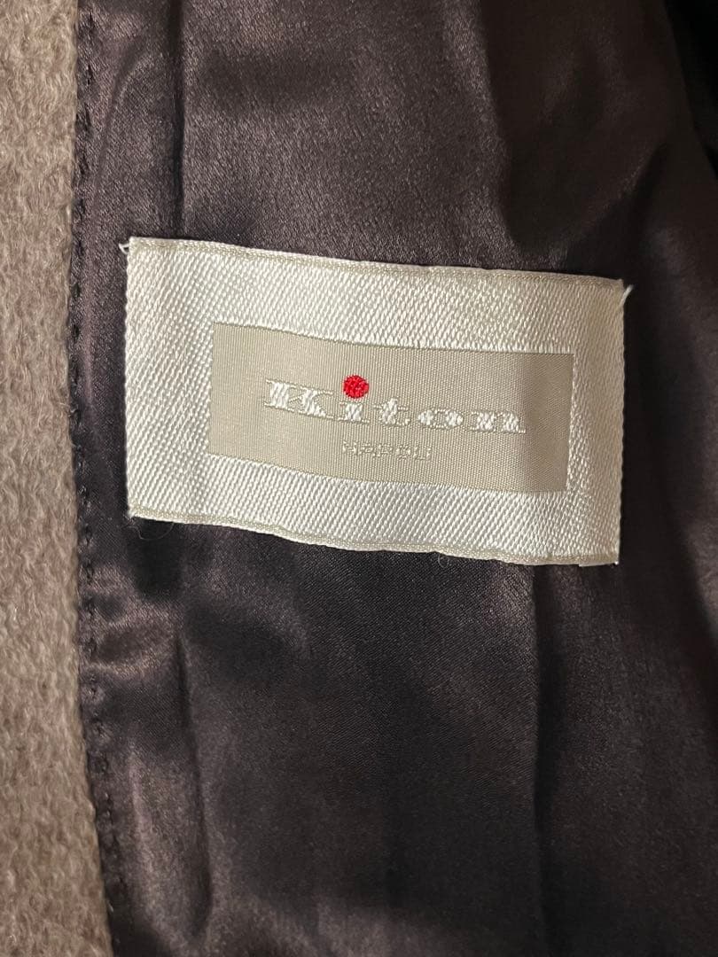 Kiton NAPOLI ロングコート size 42 グレーベージュITALY