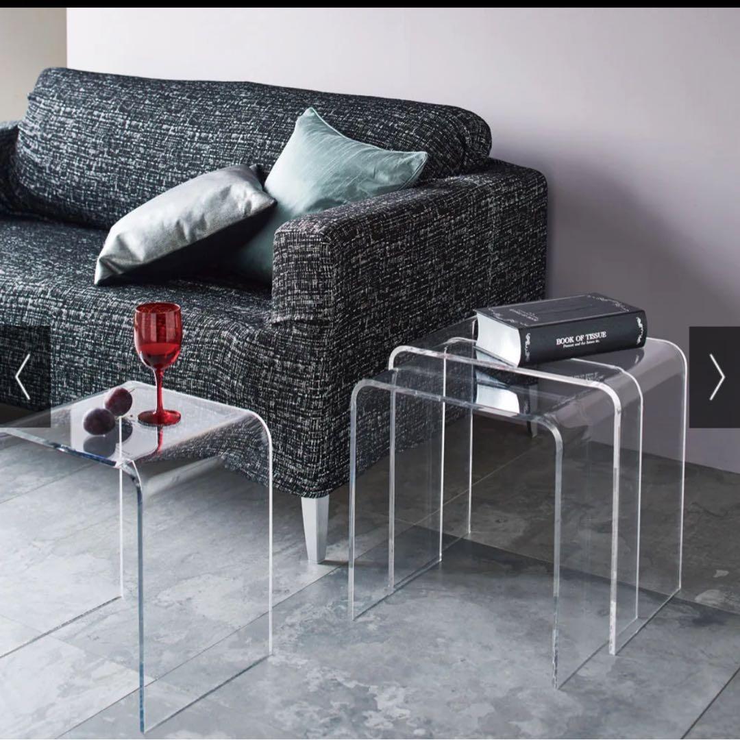 アクリル製サイドテーブルセット