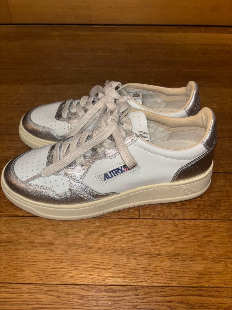 値下げ★新品未使用★24AW AUTRYメダリスト25cm ホワイト×シルバー