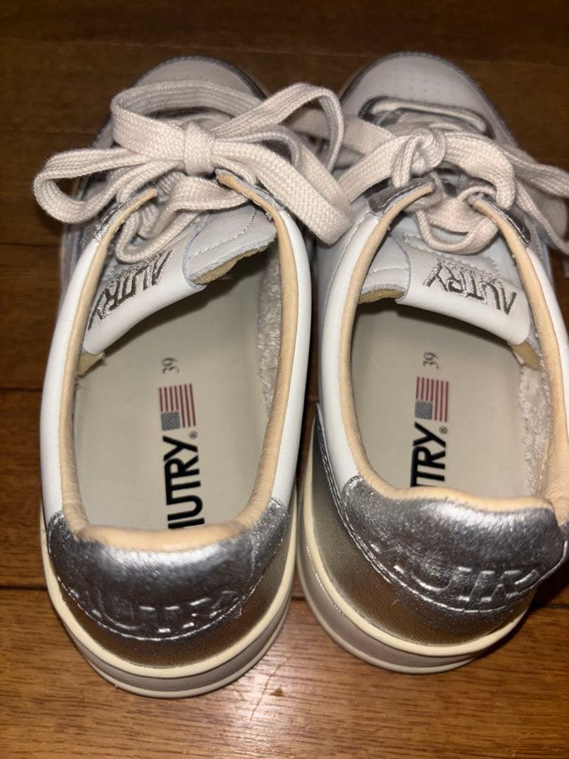 値下げ★新品未使用★24AW AUTRYメダリスト25cm ホワイト×シルバー