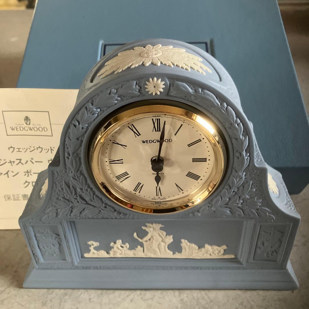 ウエッジウッド　ジャスパー　ウェア　ファイン　ボーン　チャイナクロック未使用品