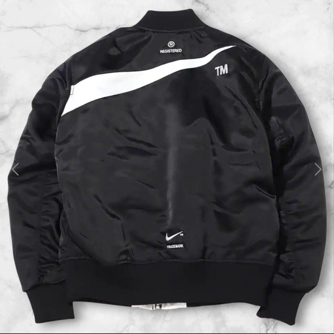 試着のみ✨NIKE MA-1 ビッグスウッシュ リバーシブルボンバージャケット