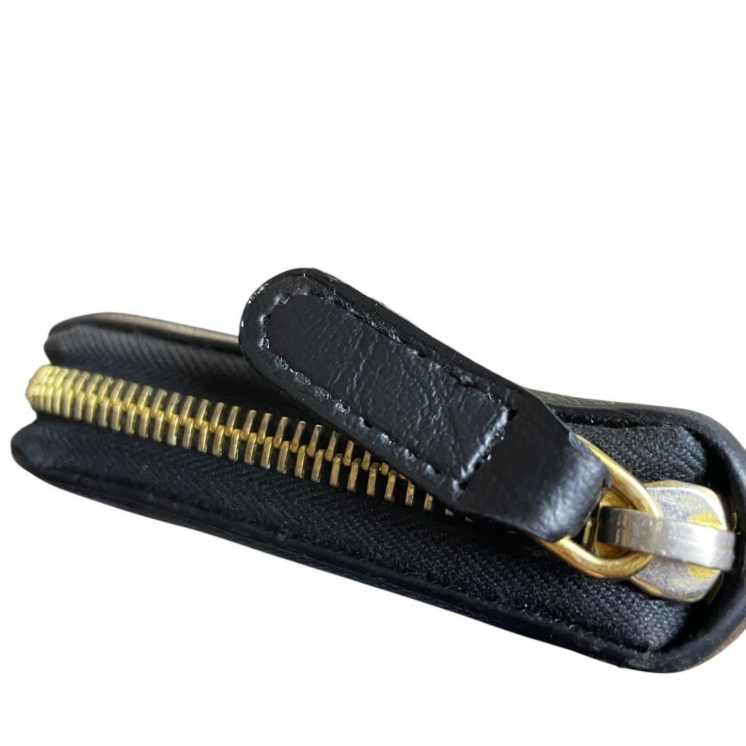 【高級】PRADA プラダ　ラウンドジップ　長財布　レザー　黒　三角ロゴ