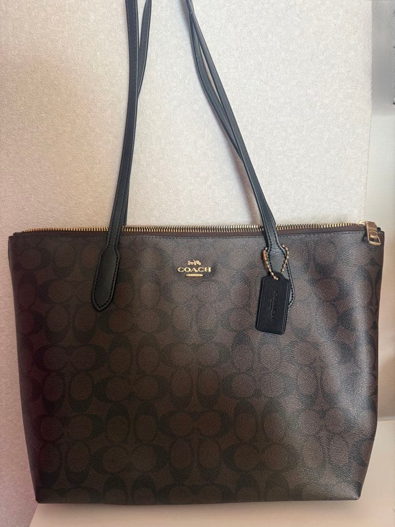 COACH ダークブラウン トートバッグ