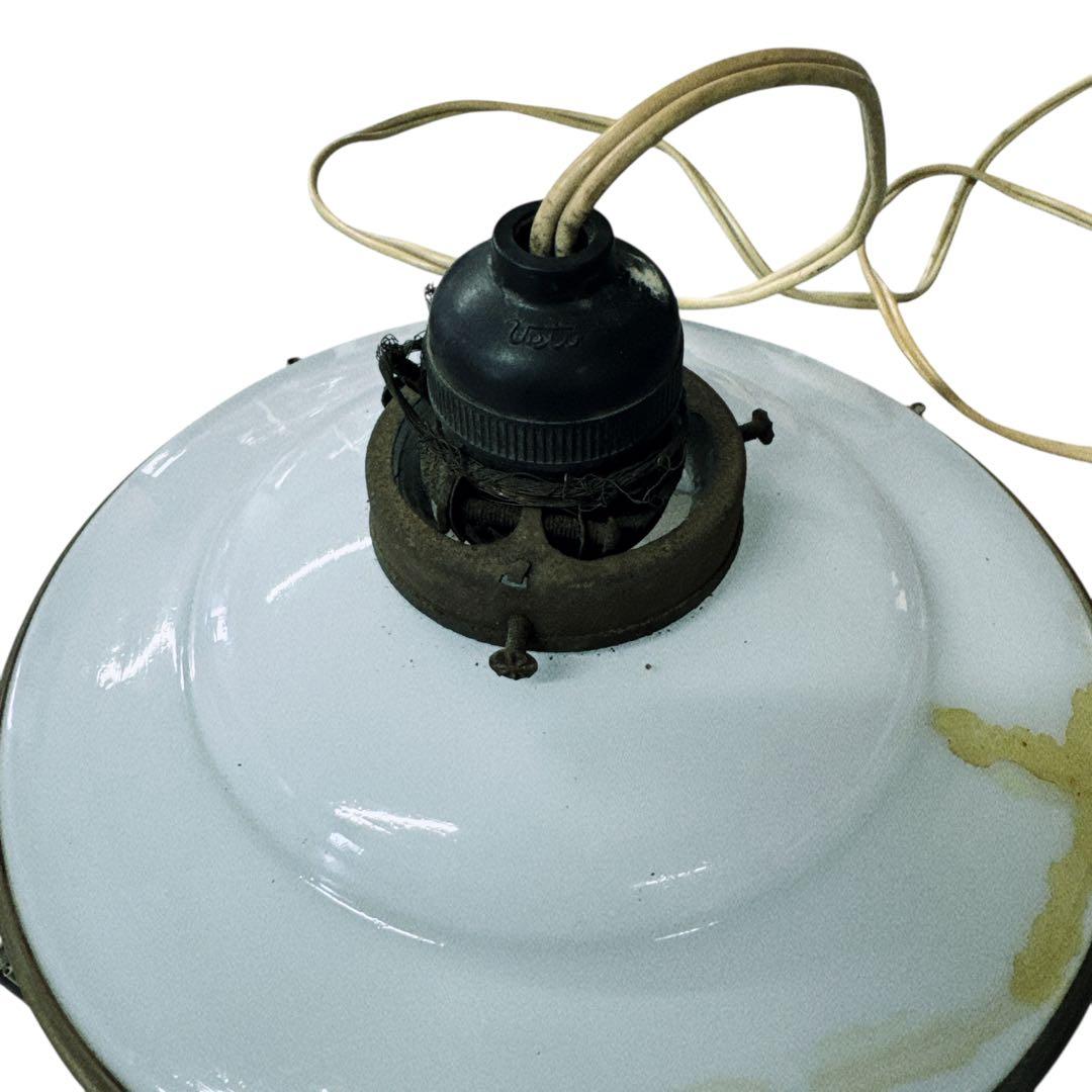大正レトロ　電笠　乳白ガラス　昭和レトロ　照明　3点セット　現状品
