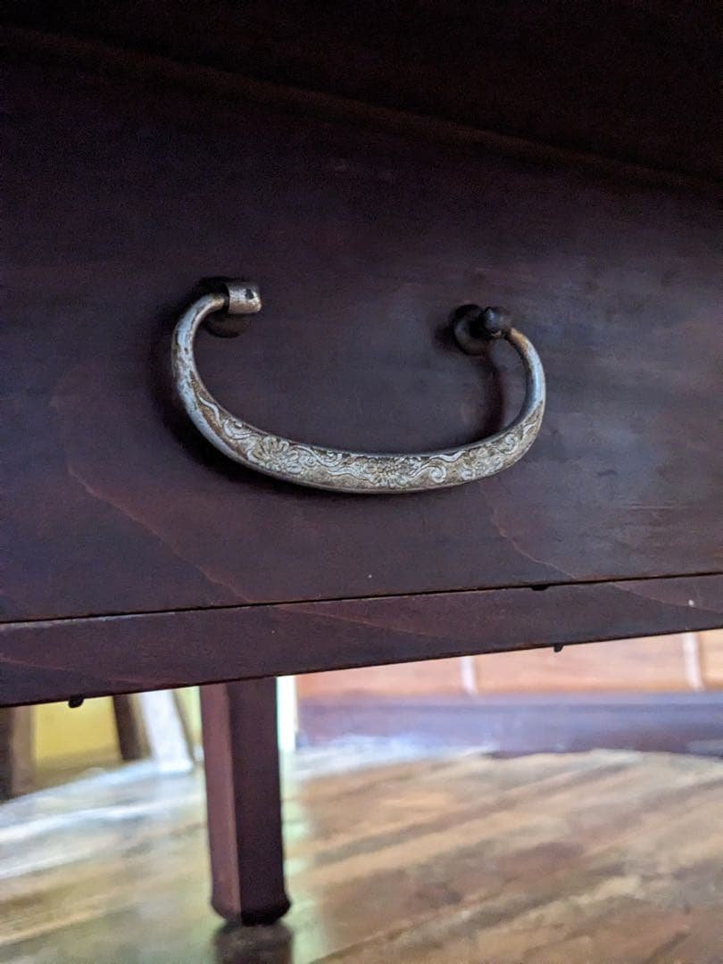 【プロフ必読⭐︎レモン】丸いアンティークローテーブル 木製円形座卓