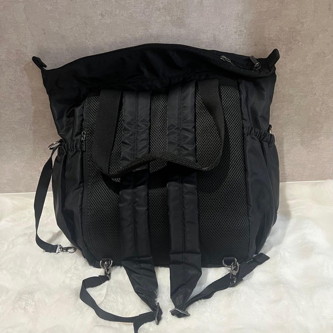 agnès b. ブラック マザーズバッグ おむつ替えマット付き