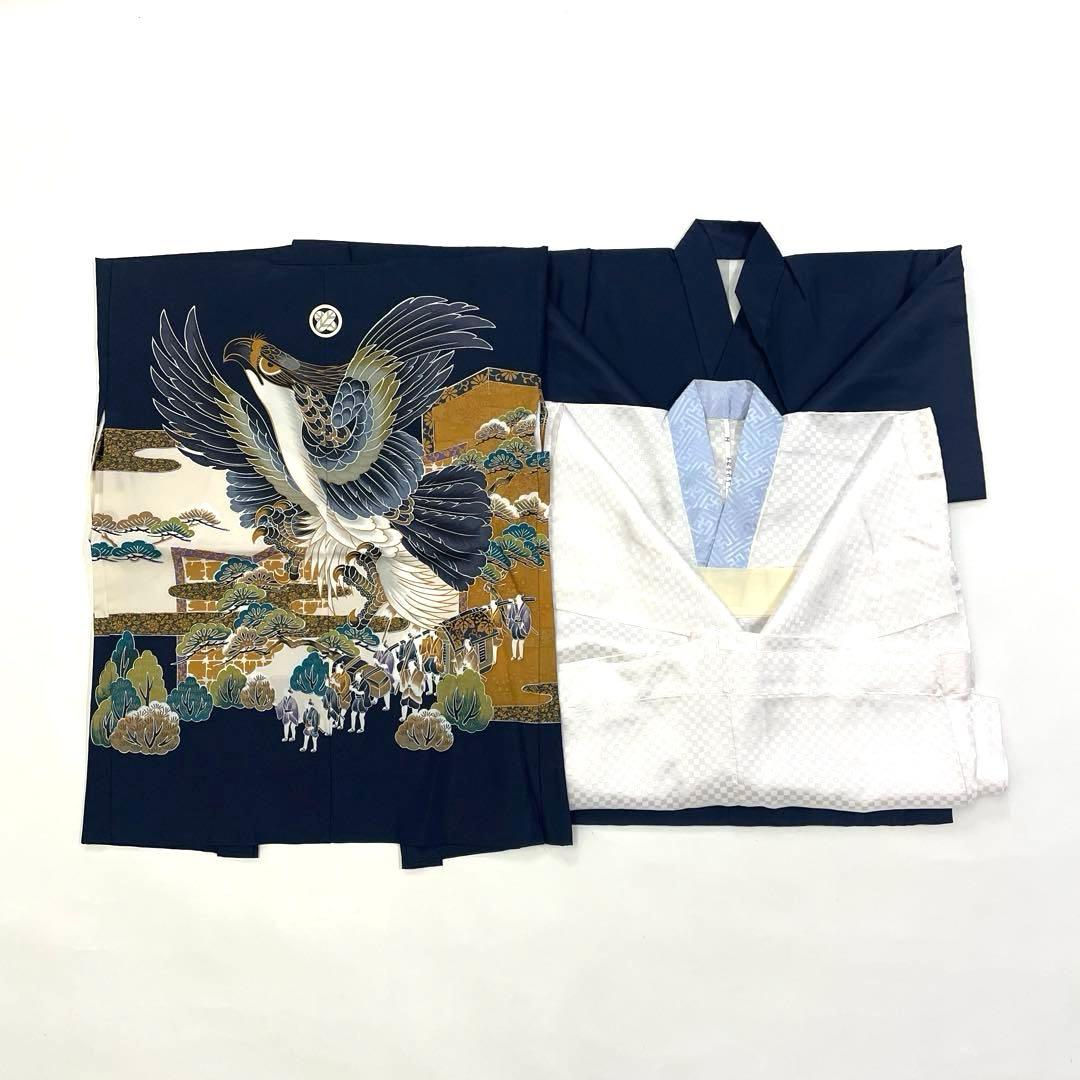 七五三 羽織セット 男の子 羽織 着物 長襦袢 半衿付き 3歳 No.145