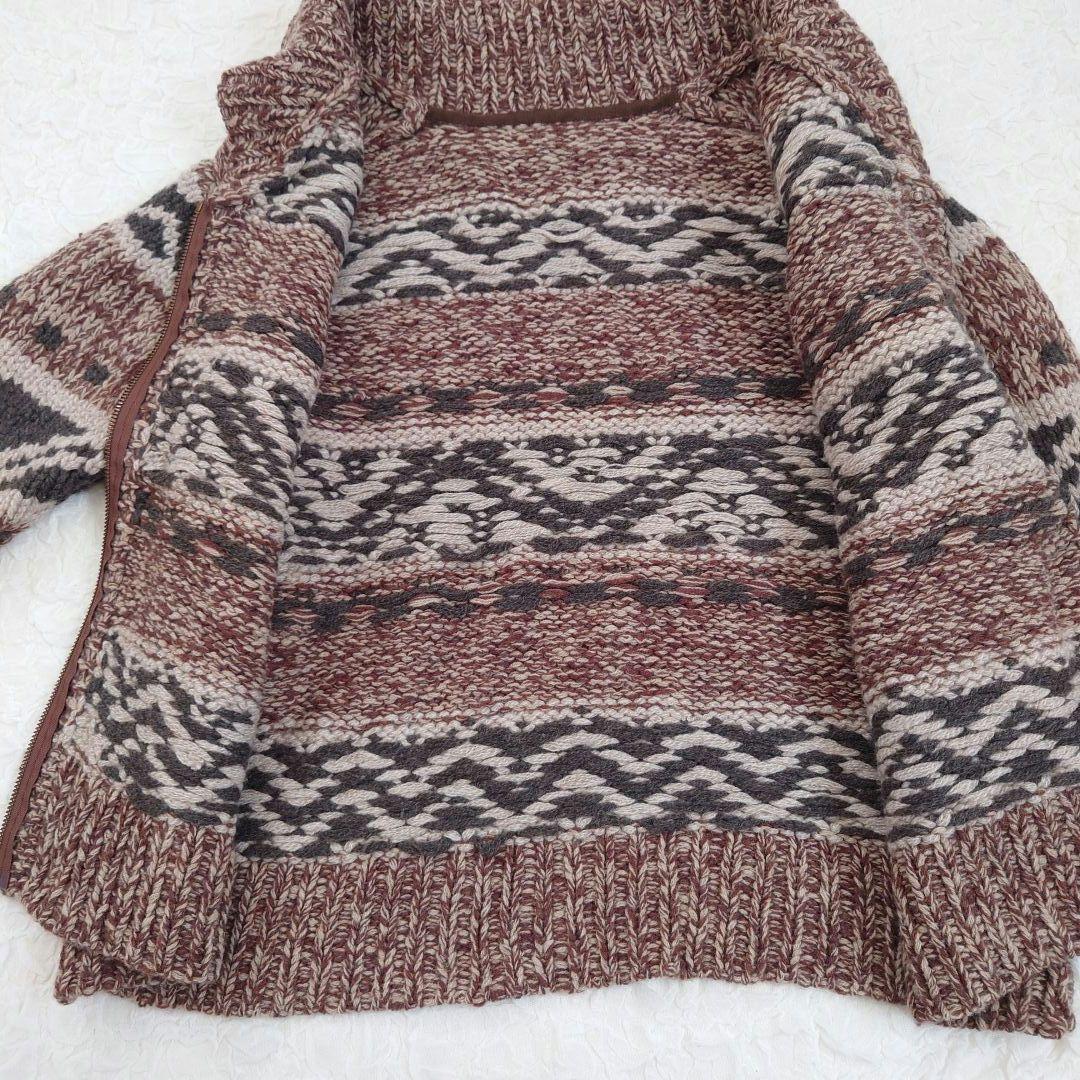 【大きめ】２３区　オンワード樫山　カウチンハンドニット　カーディガン