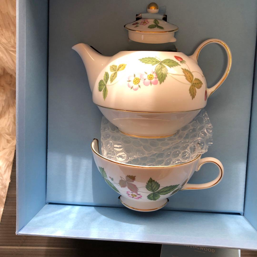 新品未使用❣️ウェッジウッド ワイルドストロベリー アルクレスコ ティーフォーワン