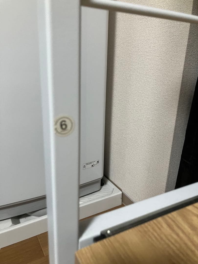 木製ラックキッチン　ホワイト 5段