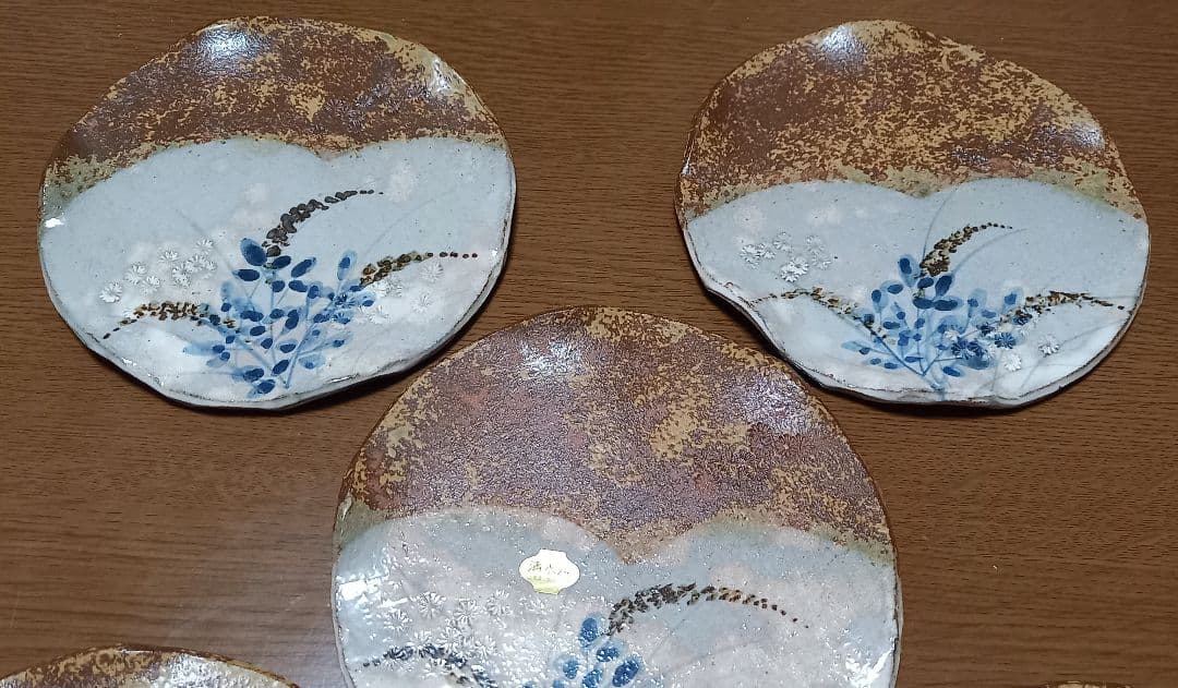 清水焼　伝統工芸士　２代目俊山作　俊山窯 5枚セット