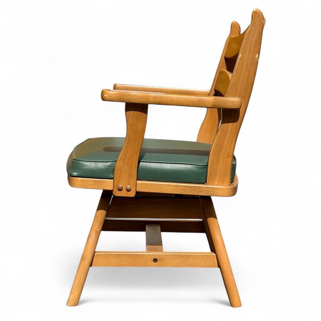 【週末セール】カリモク ダイニングチェア RUSTIC 回転椅子 肘掛け付