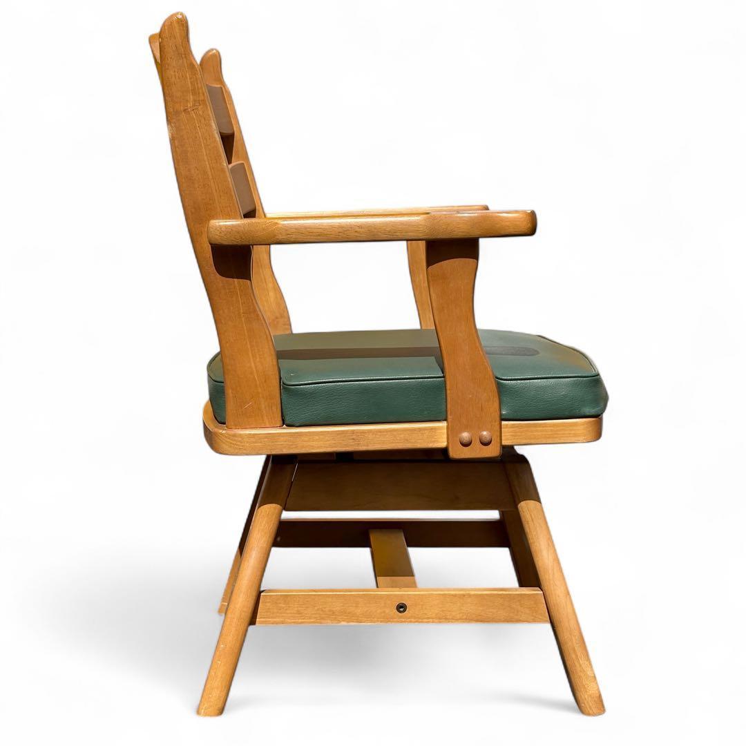 【週末セール】カリモク ダイニングチェア RUSTIC 回転椅子 肘掛け付