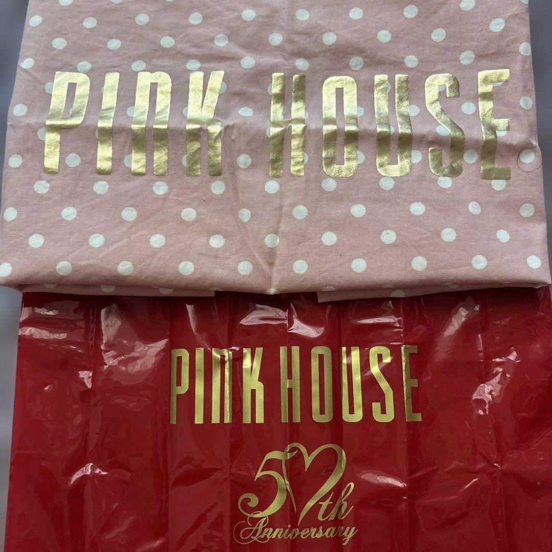 PINK HOUSE 50周年ショッパー＆ピンク&ホワイトドットクッションカバー