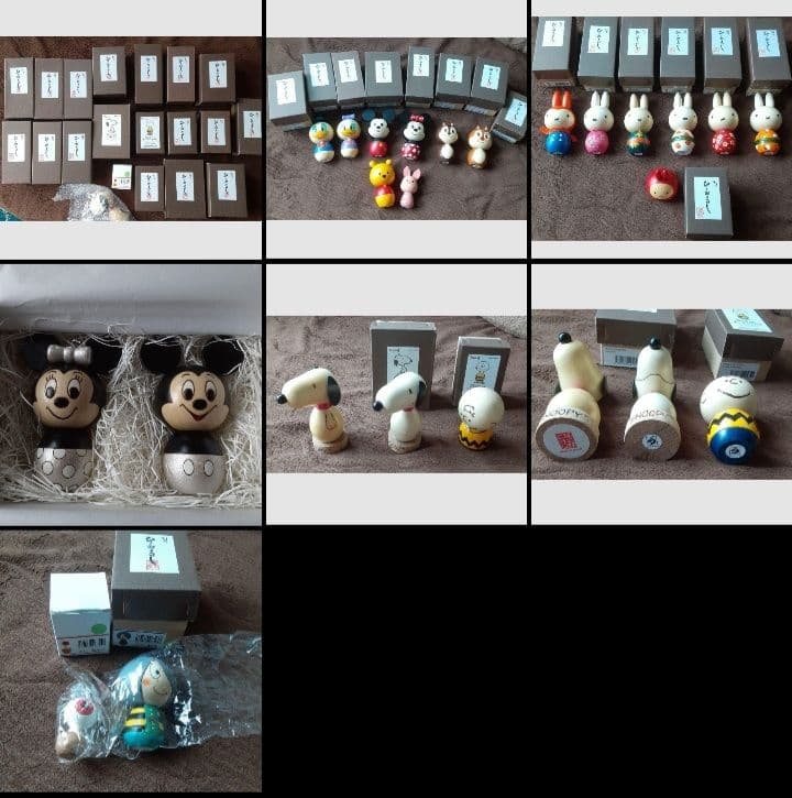 卯三郎こけし　ディズニー　ミッフィー　ゲゲゲ　スヌーピー