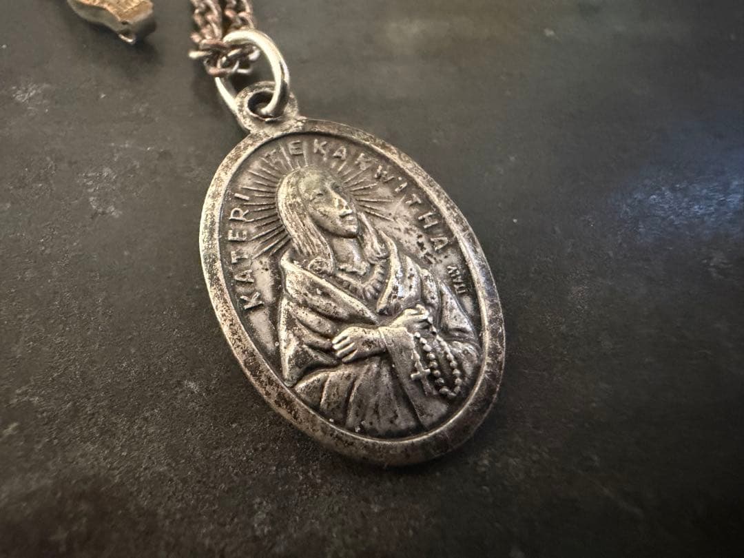 希少　激渋　ヴィンテージ　ロザリオ　アンティーク　メダイ　ネックレス