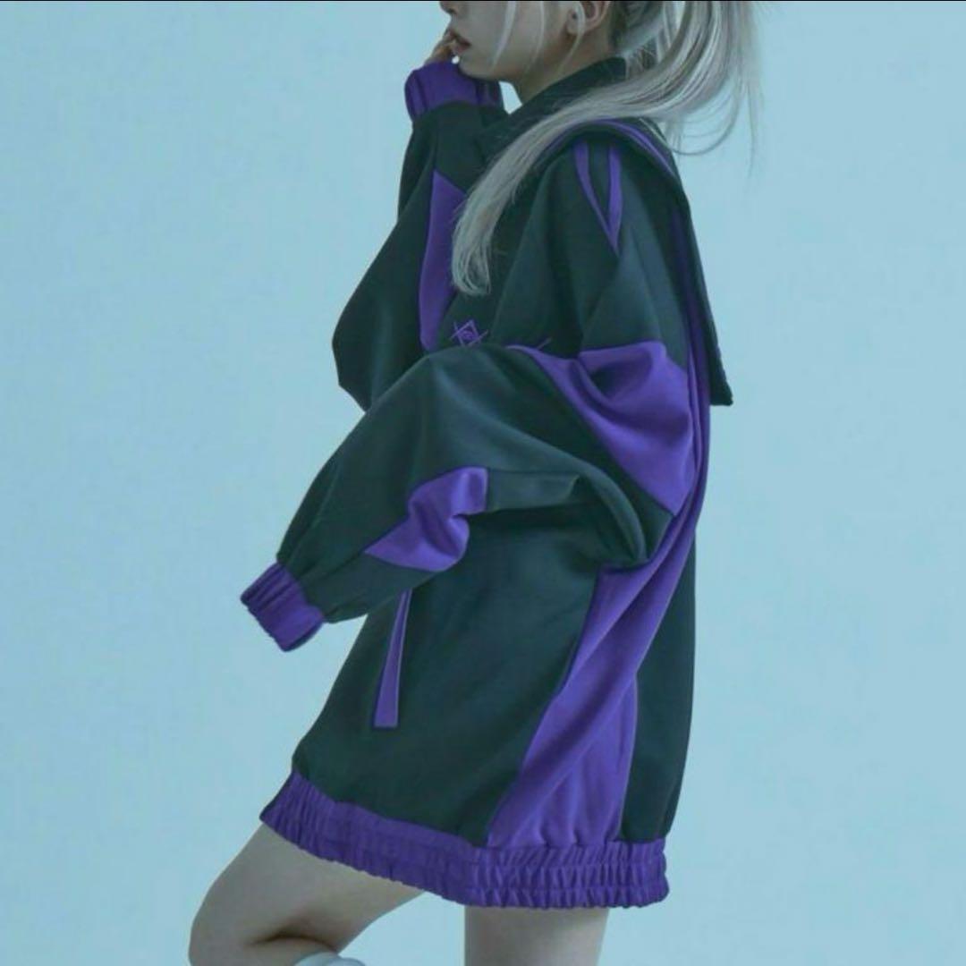 美品✨レフレム BIG切り替えセーラーカラージャージ パープル