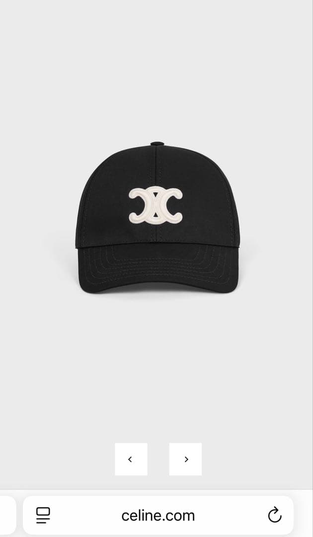 ららセリーヌ キャップ トリオンフ ベースボール コットン L 黒