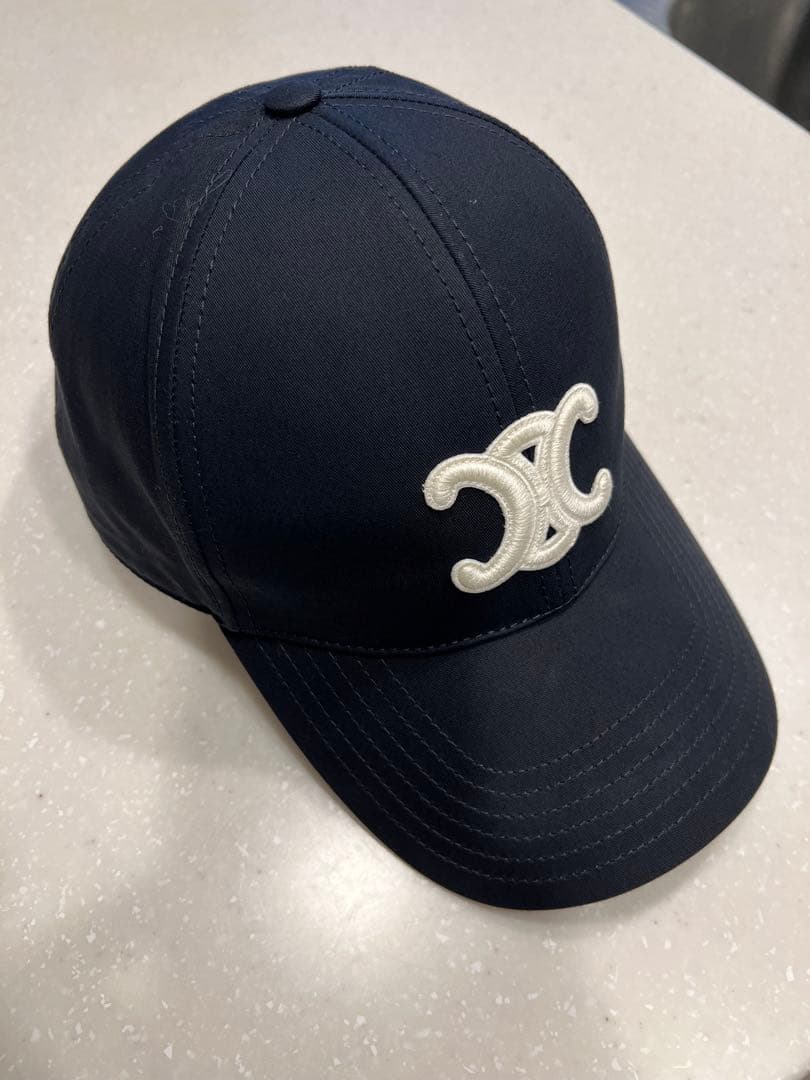 ららセリーヌ キャップ トリオンフ ベースボール コットン L 黒