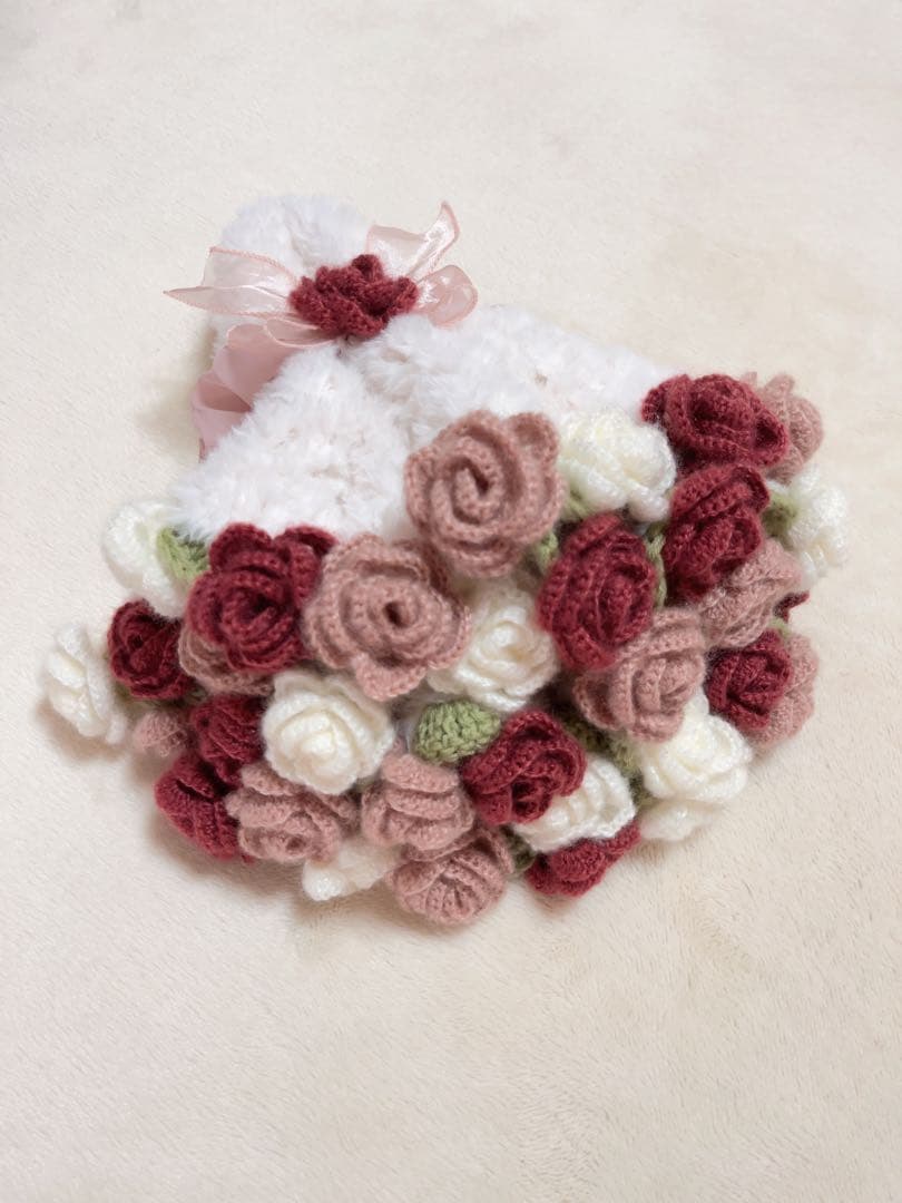 ブーケブランケット(薔薇)花束ブランケット　フラワーブランケット　インテリア