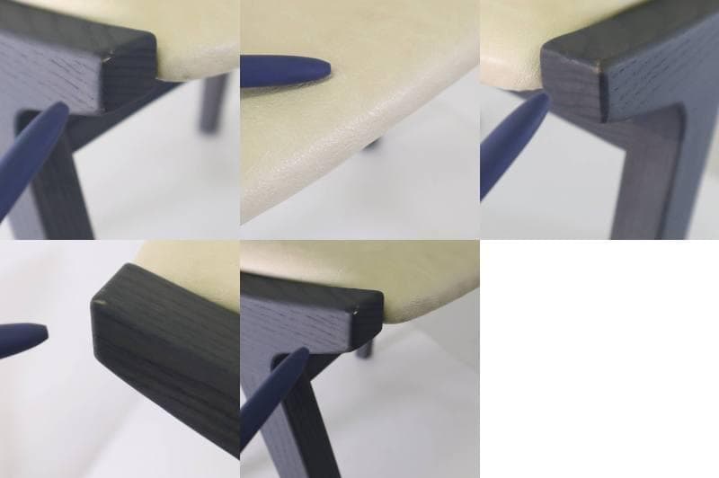 24年製 平田椅子製作所 ガド スツール カーボンアッシュ/合皮 アイボリー系