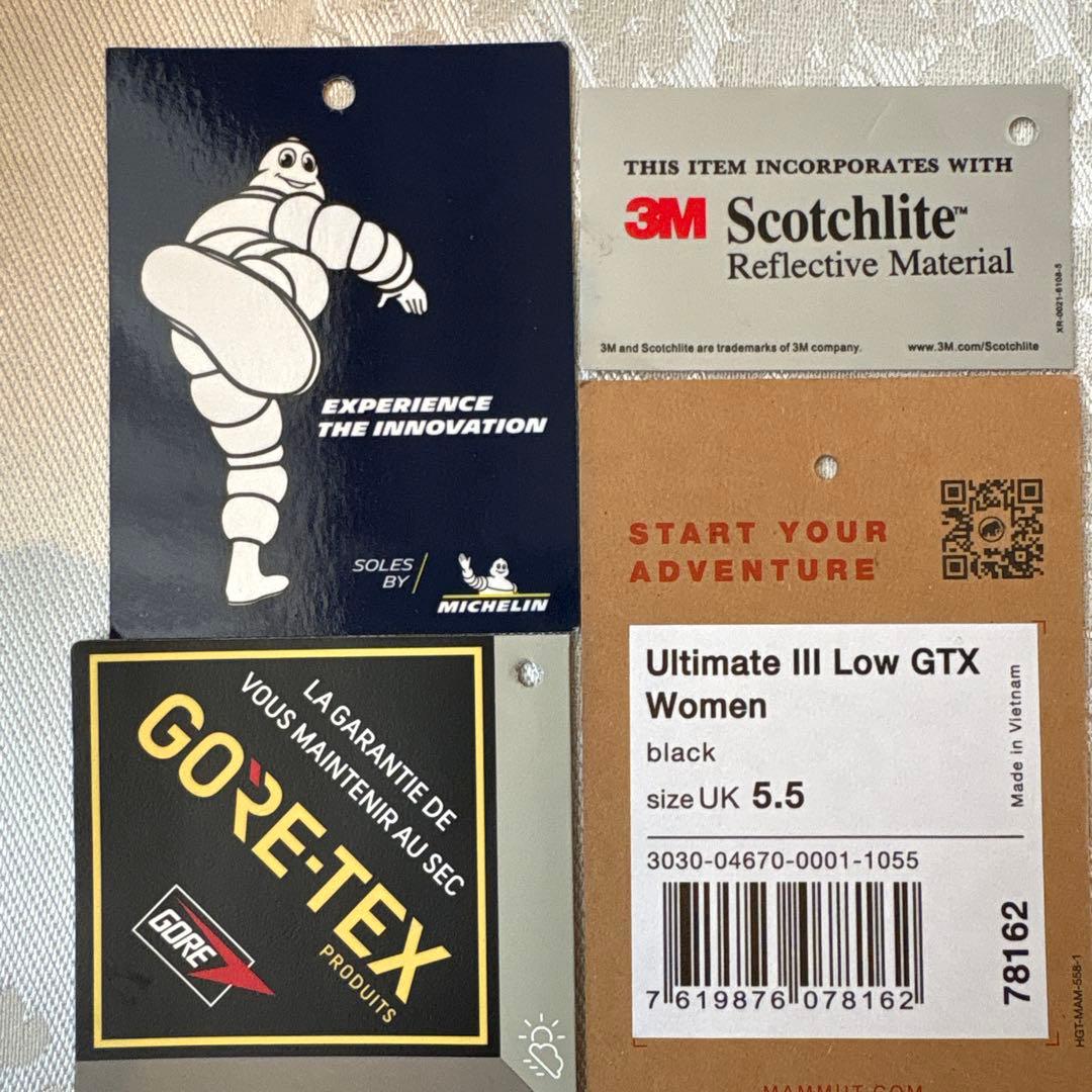 MAMMUT Ultimate III Low GTX 5.5 ブラック タグ付