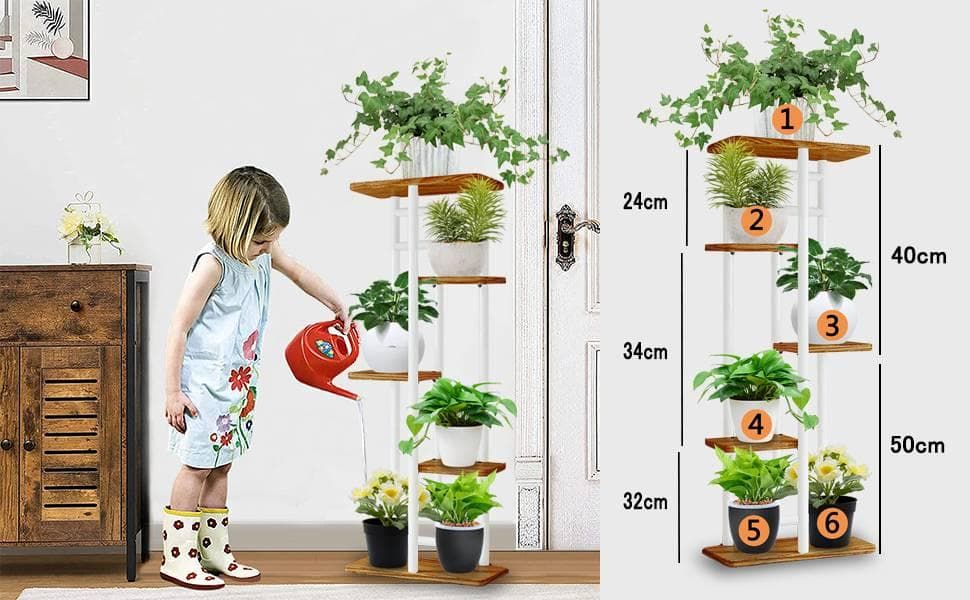 耐久性のある5段組立式ガーデンラック 耐荷重40㎏