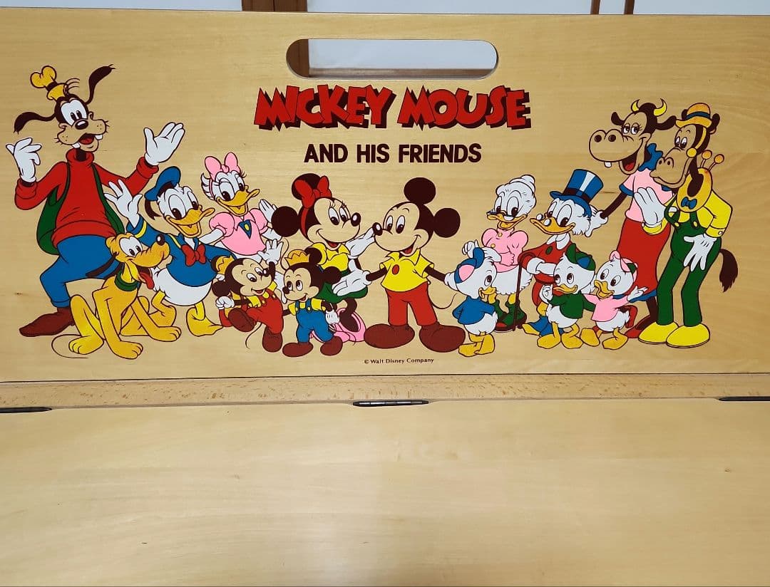 １月末まで限定価格ミッキーマウス 収納ベンチ　レトロ