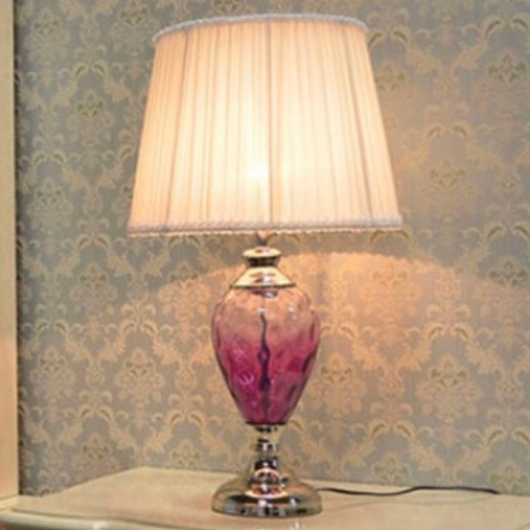 新品☆クラシカルシェードランプ フロアスタンド 照明 電気 pink 白