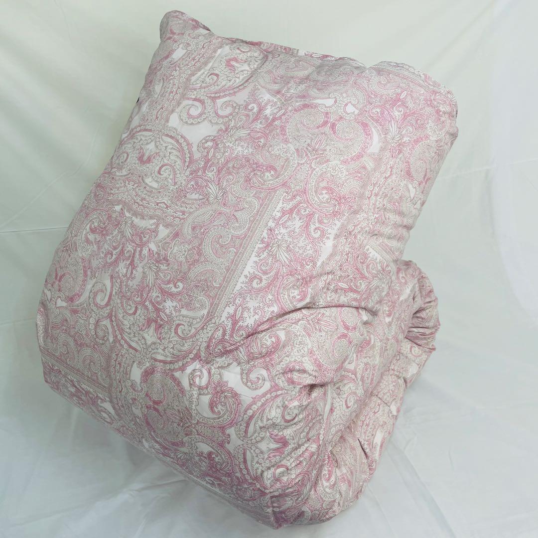 羽毛布団 ダブル ポーランド産ホワイトマザーグース 軽量生地 25738ピンク