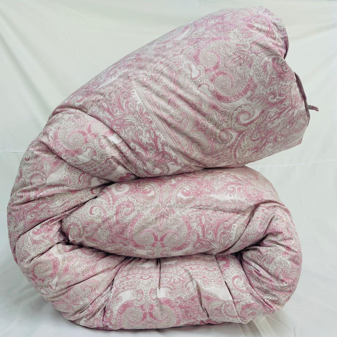 羽毛布団 ダブル ポーランド産ホワイトマザーグース 軽量生地 25738ピンク