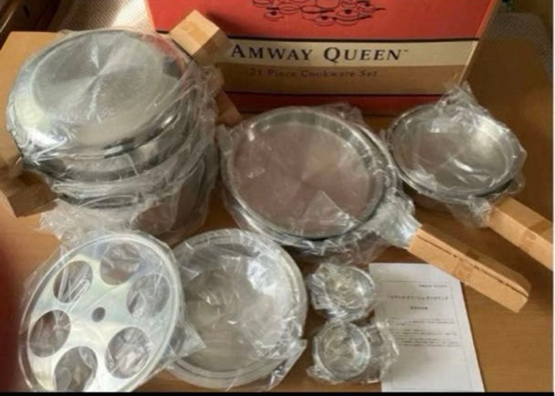 amway アムウェイ新品 大フライパン 、中フライパン、6L 鍋セット