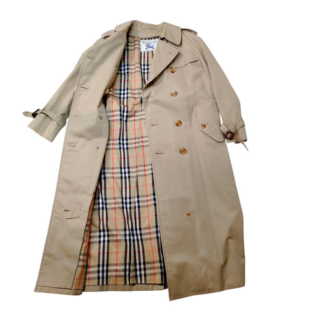 【良品 】バーバリーズ トレンチコート 白タグ ベルト ライナー ノバチェック