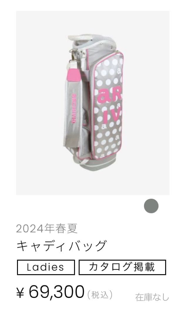 2024年春夏 ARCHIVIO キャディバッグ