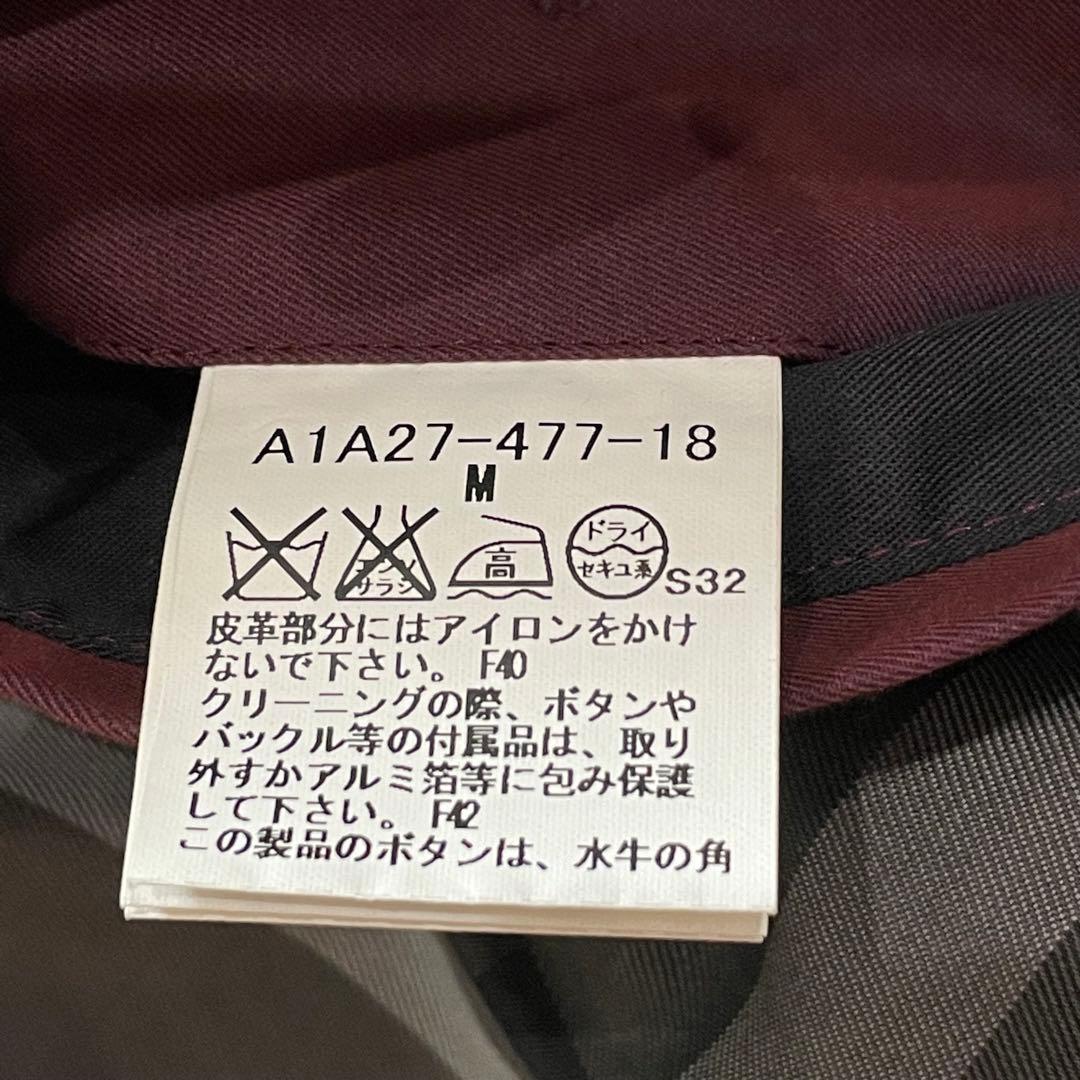 バーバリーロンドン　トレンチコート　ボルドー　メガチェック　ベルト　撥水加工