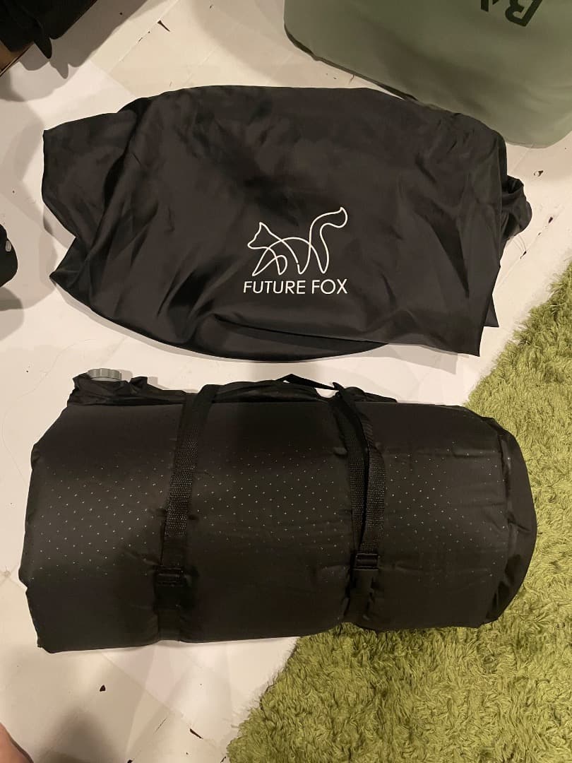 FUTUREFOX ワイド キャンプマット 幅90cm 自動吸気 (ブラック)