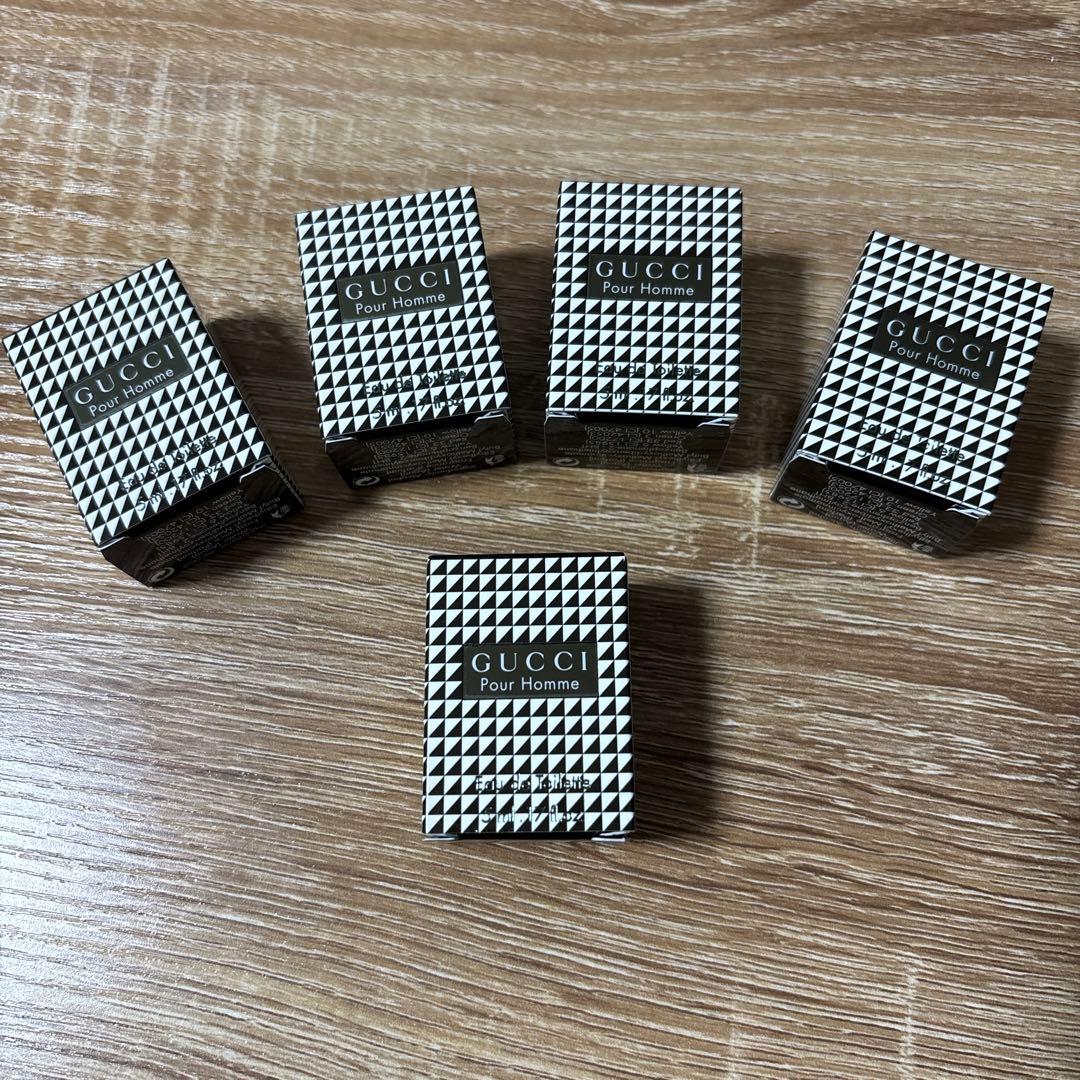 GUCCI グッチ　プールオム　オードトワレ5ml 5個　未使用品　最安値