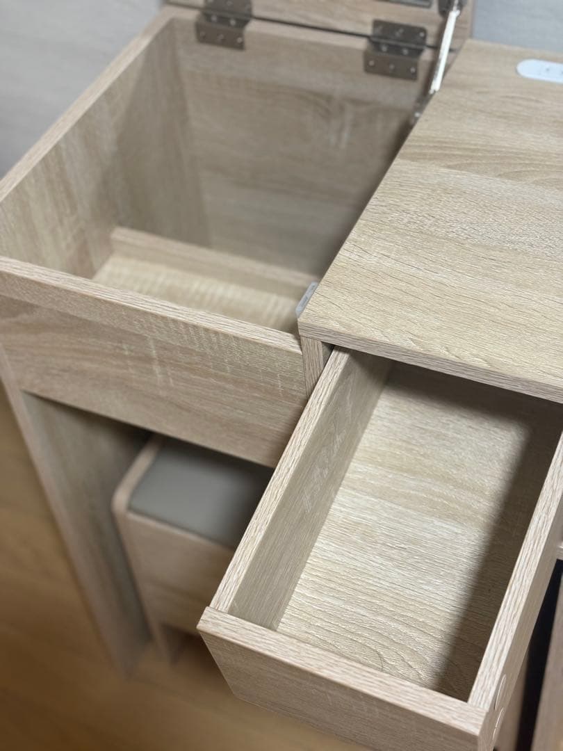 【幅50cm】Qure コンパクトドレッサー　ナチュラル