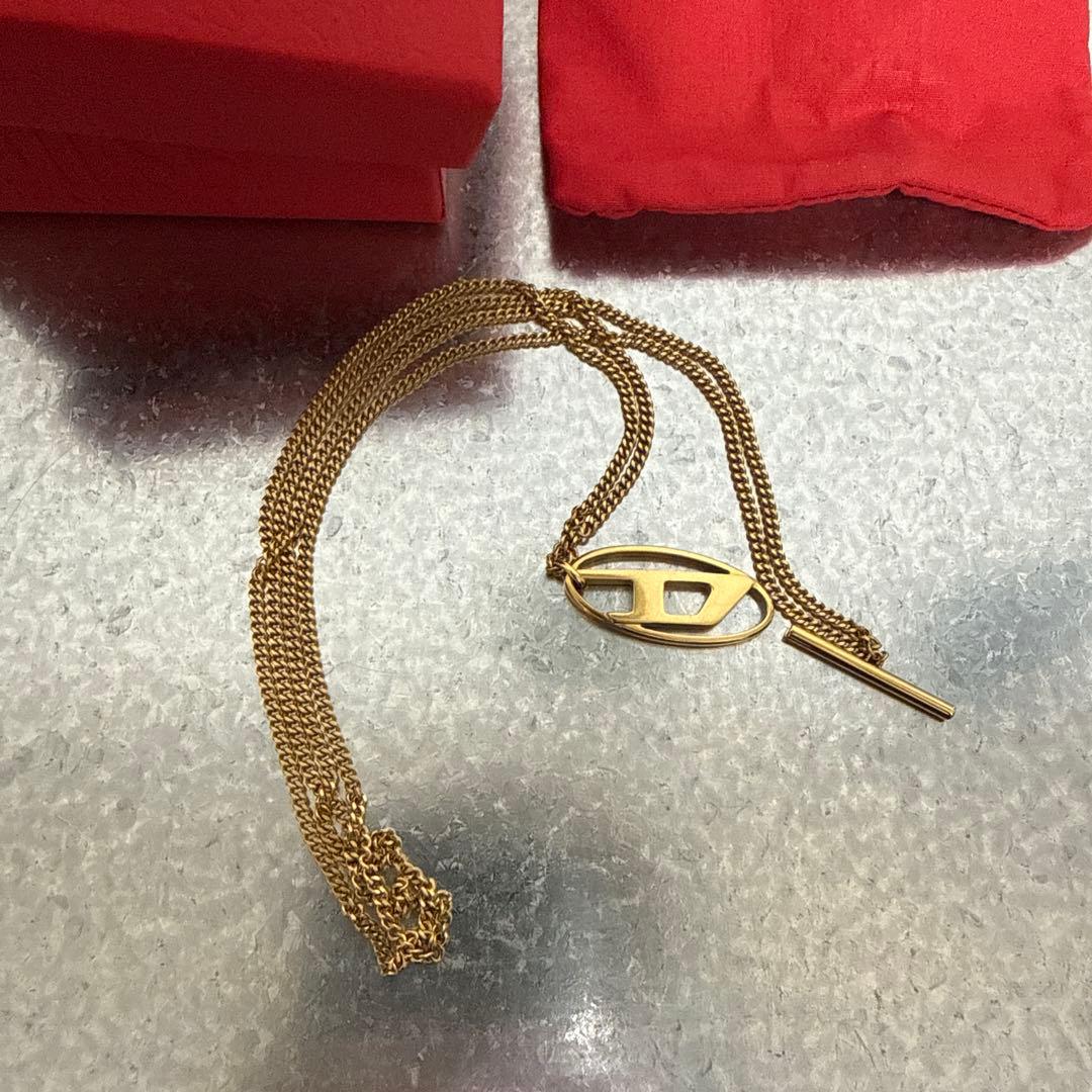 ディーゼル　DIESEL ゴールド　DX1567 チェーンネックレス