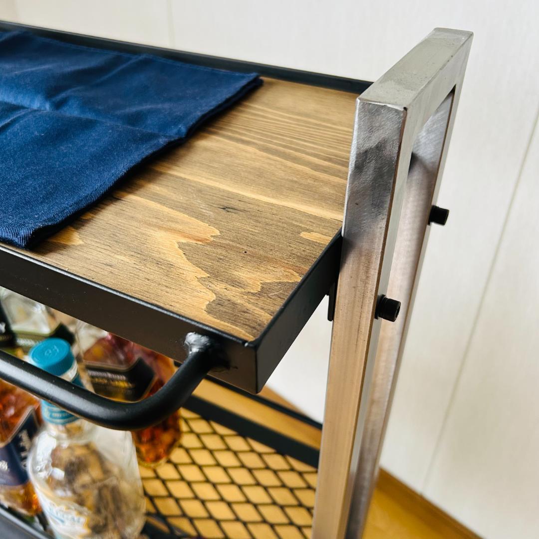 アイアンバーワゴン インダストリアル　ウィスキーラック　重厚溶接