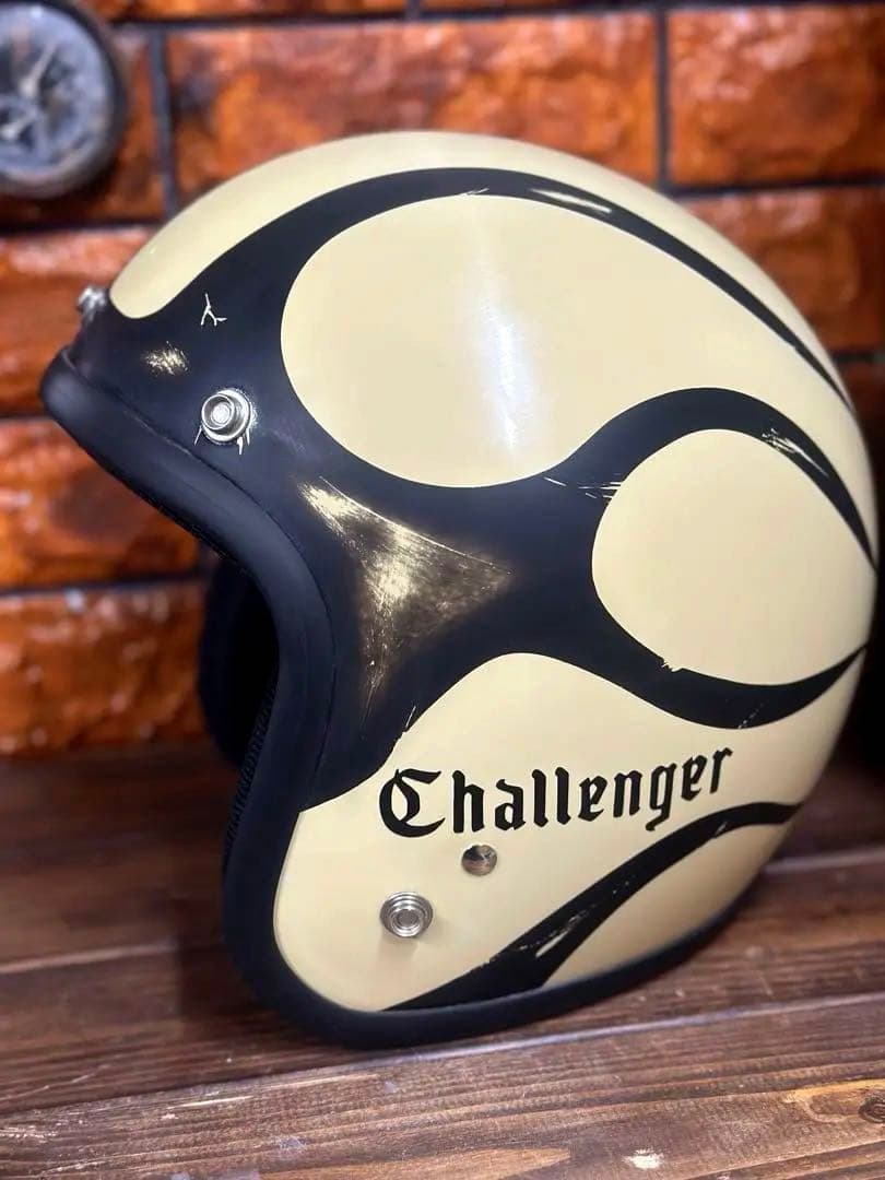 ジェットヘルメット　エイジング塗装　新品未使用　フレアー　チャレンジャー