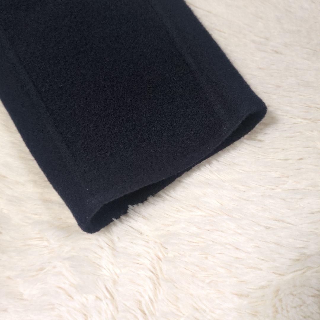 美品 ANAYI アナイ ウール ノーカラー ロングコート ベルト付き