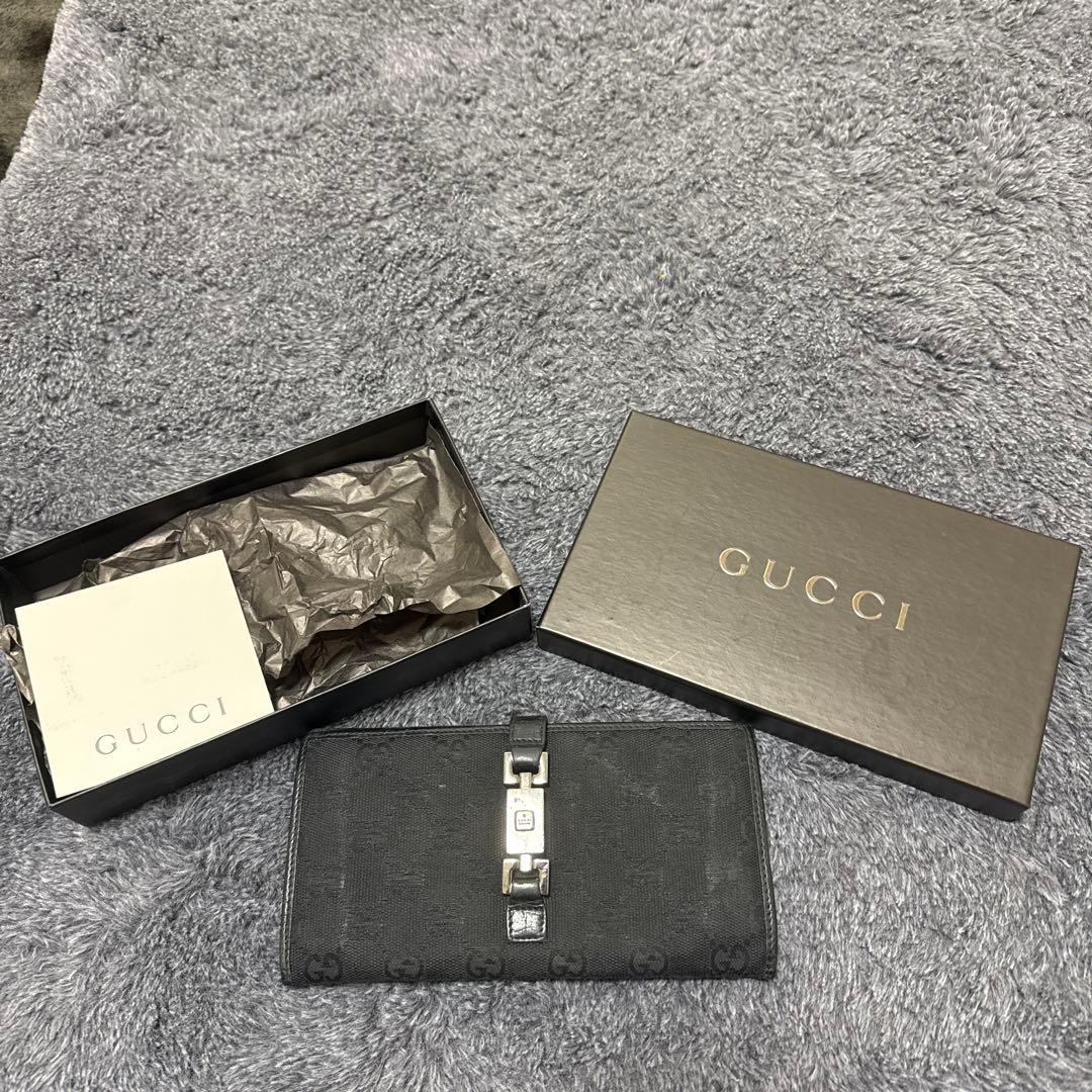 GUCCI ブラックレザー 長財布