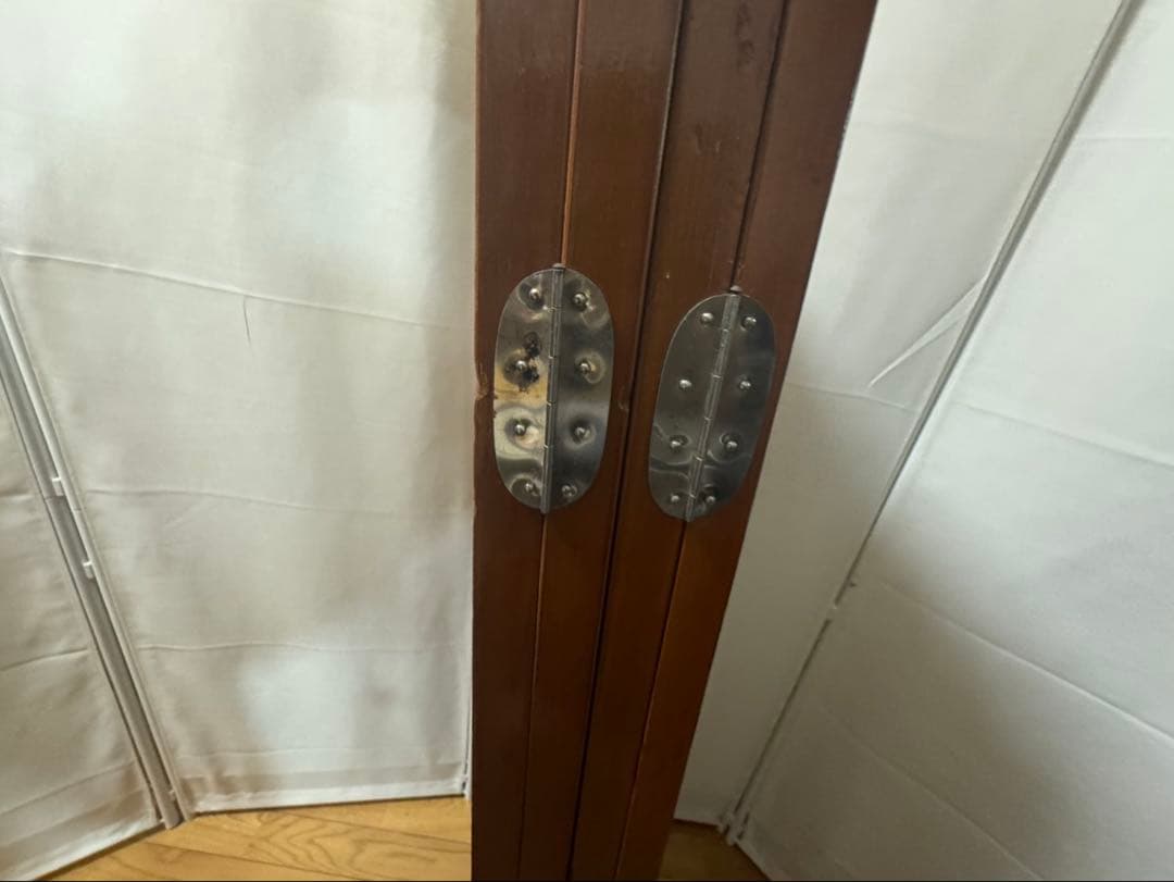 衝立 間仕切り パーテーション 4連 透かし彫り 昭和レトロ アンティーク