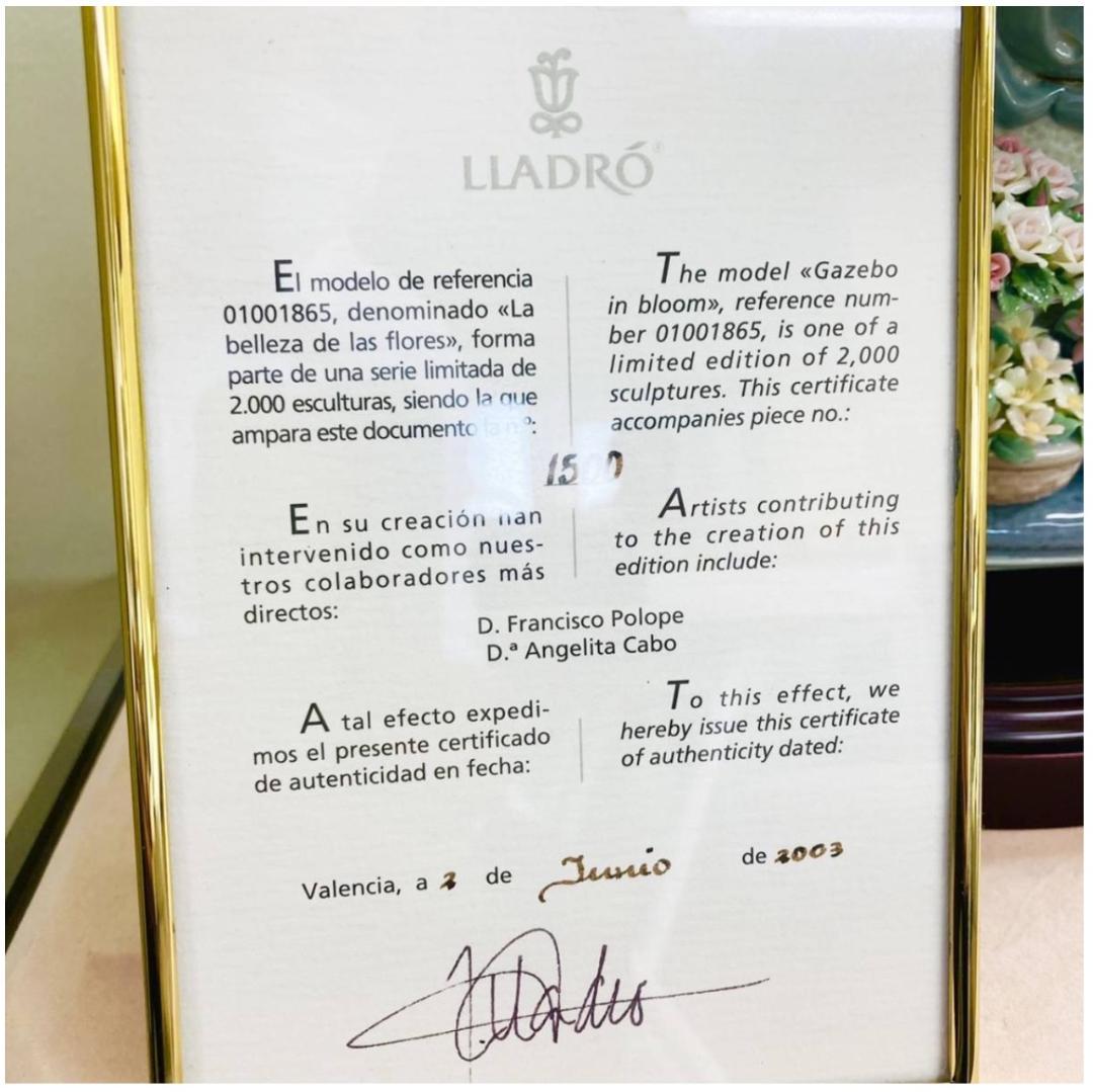 引取限定！リヤドロ LLADRO お花に囲まれて 2000体限定 ガラスケース付