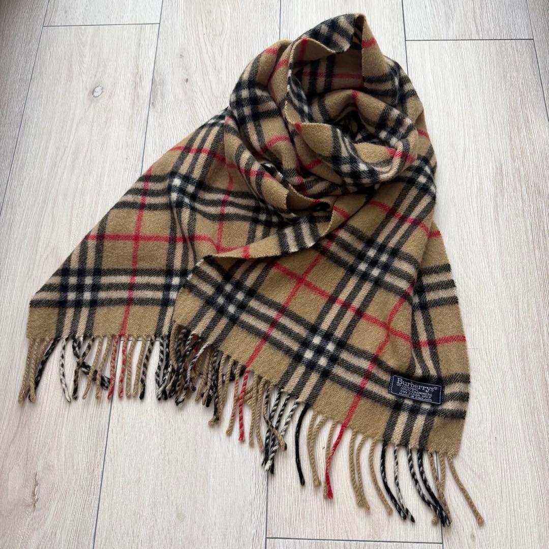 美品✨BURBERRYS カシミヤ100% マフラー ノバチェック　英国製