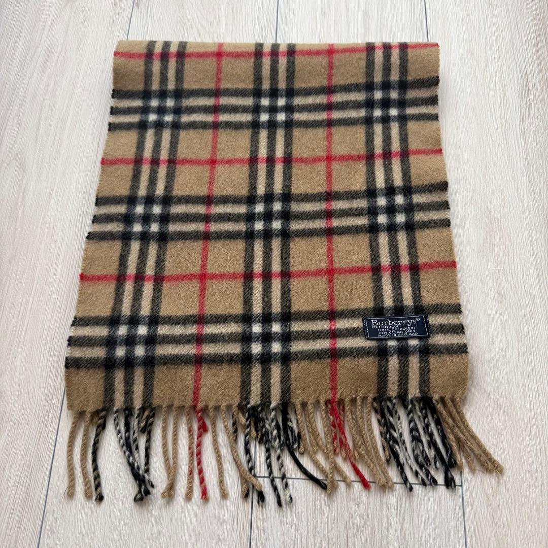 美品✨BURBERRYS カシミヤ100% マフラー ノバチェック　英国製